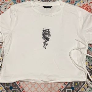 White dragon croptop